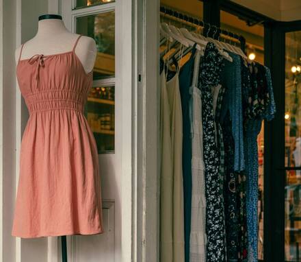 A dress on a boutique mannequin